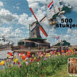 Puzzel Zaanse Schans/molen Het Jonge Schaap, 500 st.